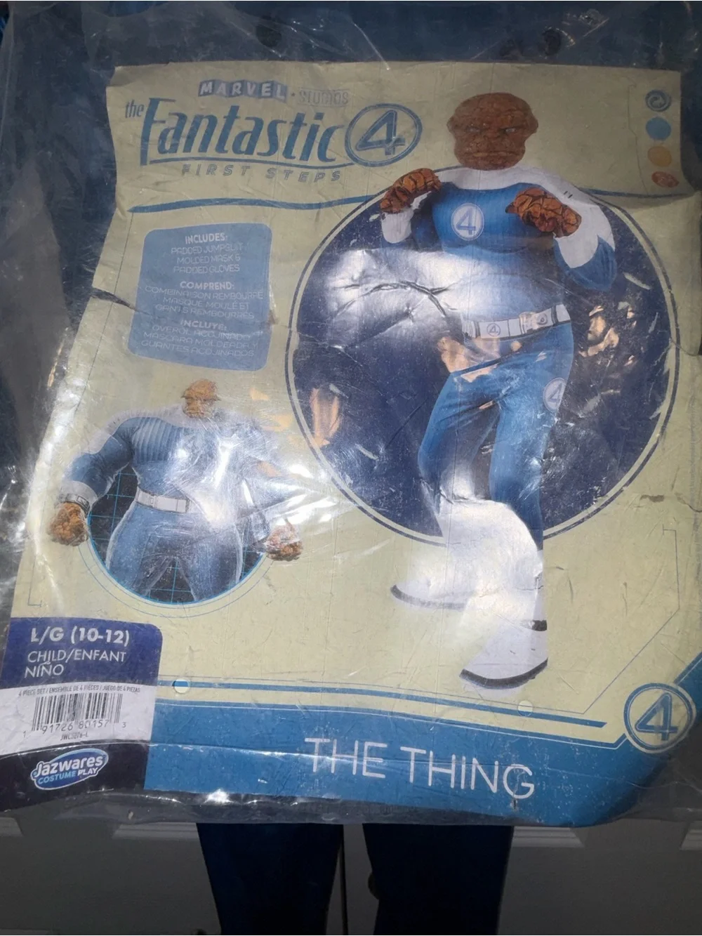 Marvel Fantastic Four The Thing Kids Costume - Blue and Brown size 10-12